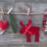 Close-up of Christmas Decorations Hanging